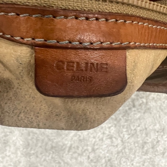 Celine Drawstring Macadam Triomphe Bucket Bag Leather - Picture 15 of 16